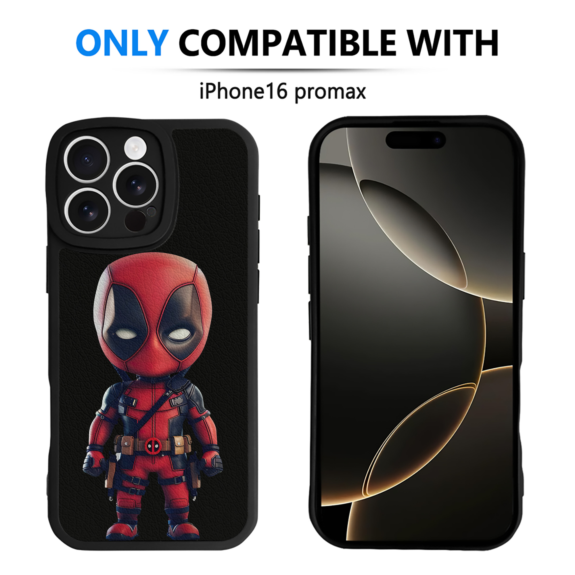 （画像用） Deadpool デッドプール 【iPhone 16シリーズ対応】シリコンスマホケース（レザー調） 材質：シリコン